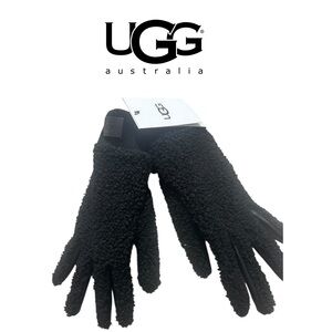 UGG Faux shearling and leather gloves